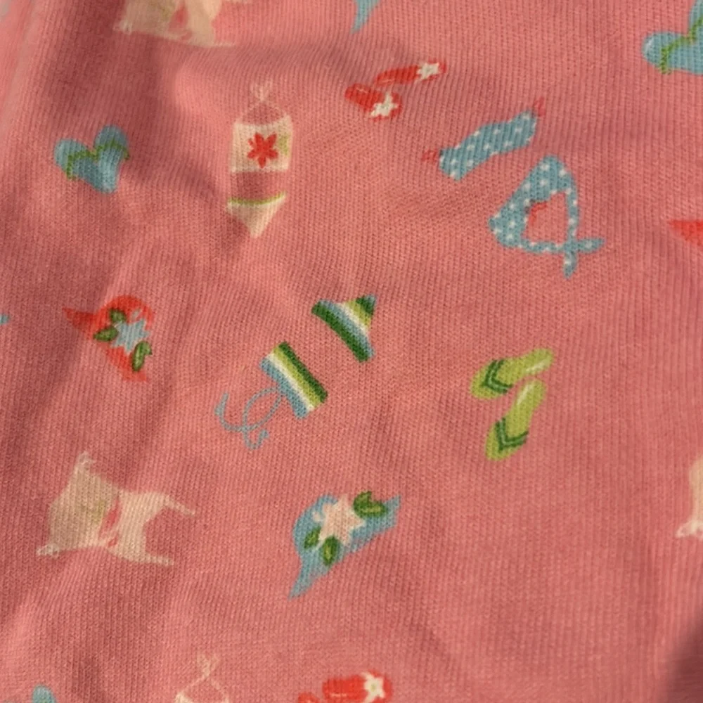 Gymboree Outlet Pool Party Pink 100% Cotton Knit Dress Size 7 - Picture 8 of 9